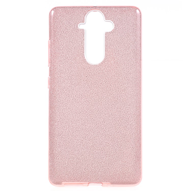 PC TPU Combo Case + Flash Powder Paper for Nokia 9 - Rose Gold-2