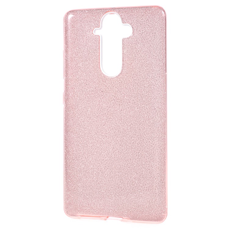 PC TPU Combo Case + Flash Powder Paper for Nokia 9 - Rose Gold-3