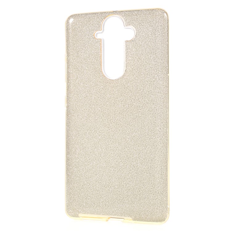 PC TPU Hybrid Shell Cover Case + Flash Powder Paper for Nokia 9 - Gold-3