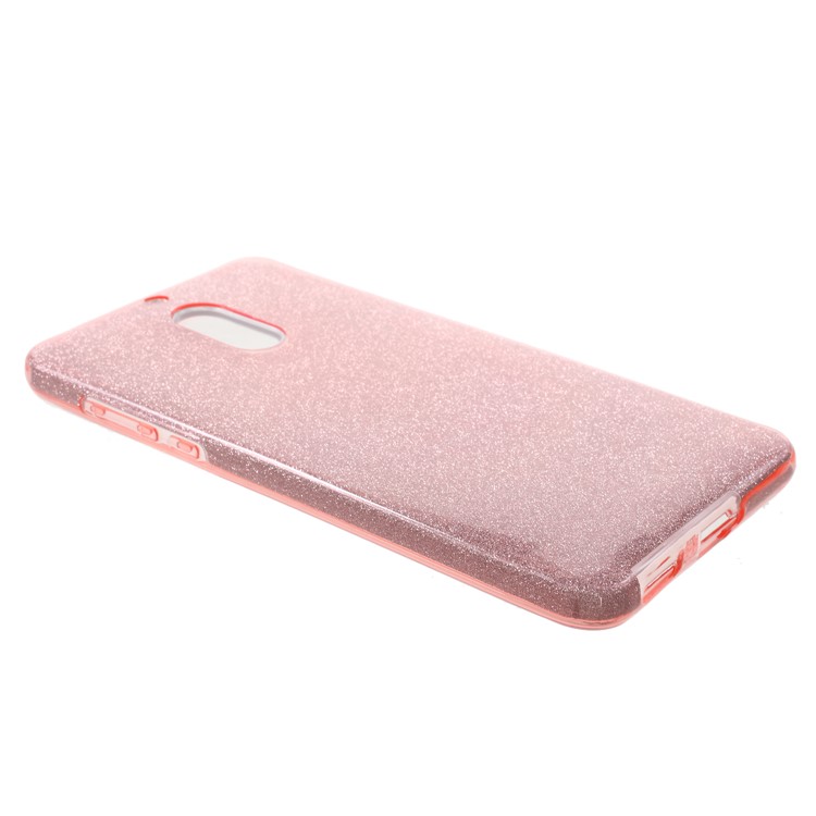 3-in-1 Glittery Powder Paper TPU + PC Combo Phone Cover for Nokia 6.1 (5.5-inch) - Pink-3