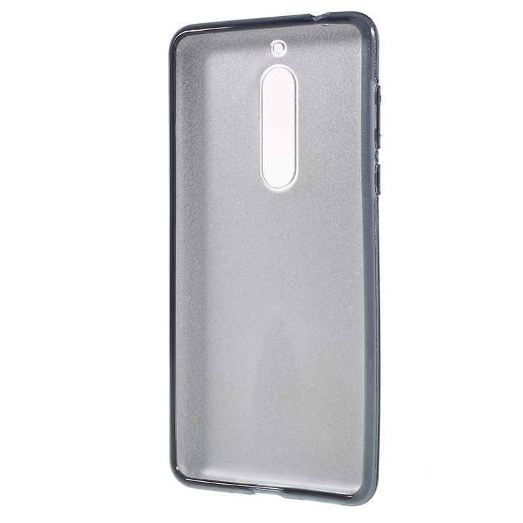 3-in-1 Glittery Powder Paper TPU + PC Hybrid Case for Nokia 5 - Black-4