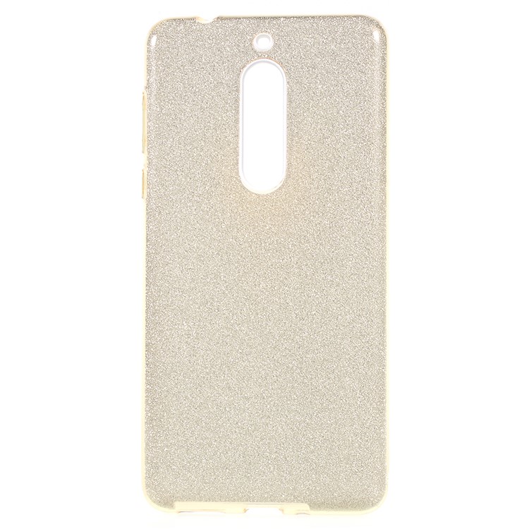 3-in-1 Glittery Powder Paper TPU + PC Combo Casing for Nokia 5 - Gold-2