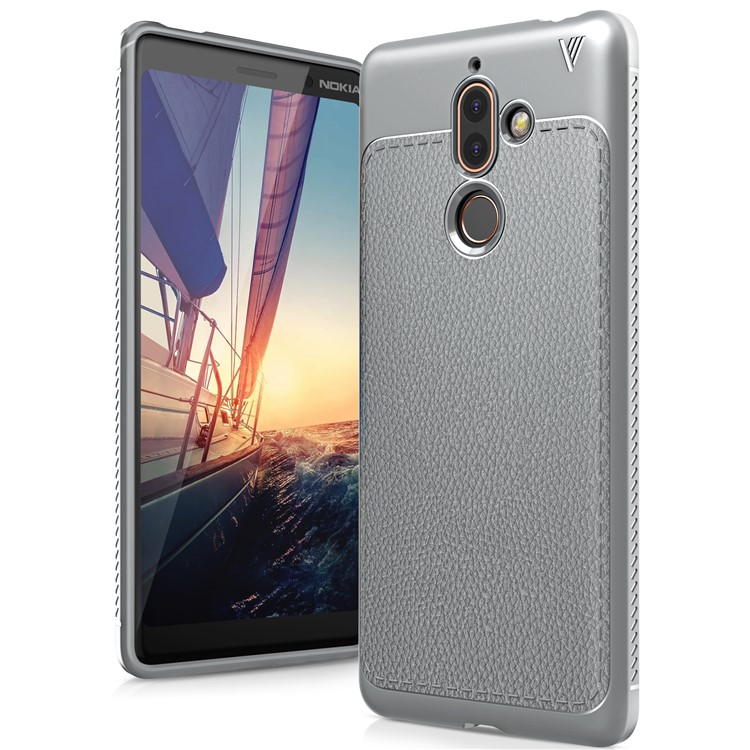 La Cubierta Móvil TPU Revestida De TPU De La Serie Gentry IVSO Para Nokia 7 Plus - Plata-1