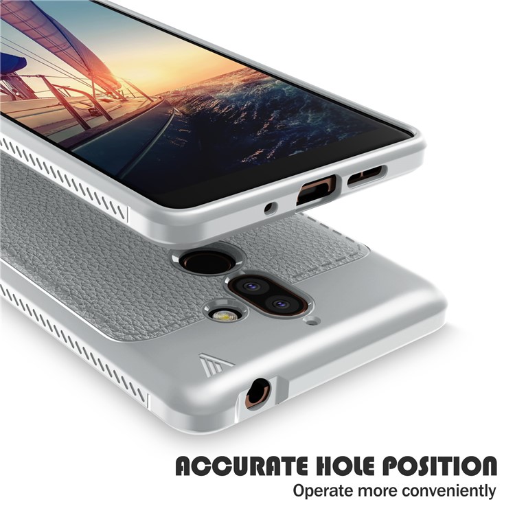 La Cubierta Móvil TPU Revestida De TPU De La Serie Gentry IVSO Para Nokia 7 Plus - Plata-4