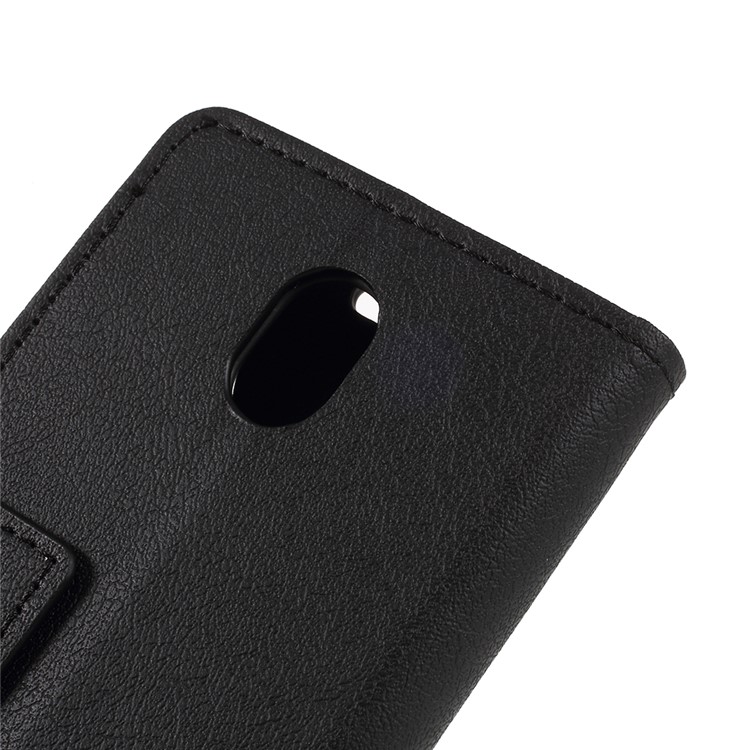PU Leather Wallet Stand Protective Cover for Nokia 1 - Black-8