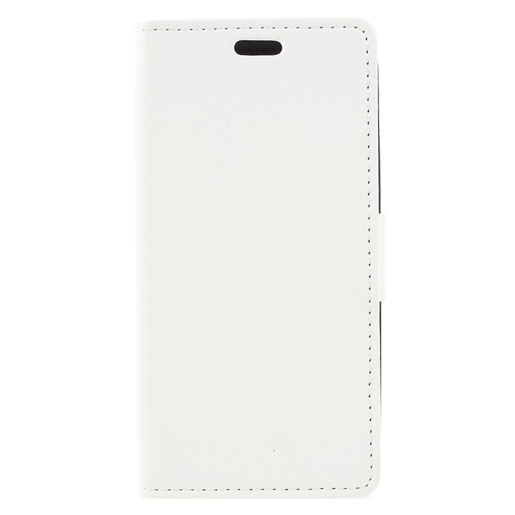 For Nokia 1 PU Leather Wallet Protective Folio Mobile Case Cover - White-1