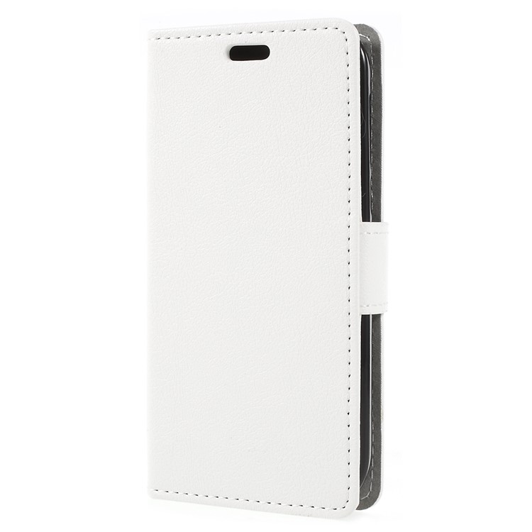 For Nokia 1 PU Leather Wallet Protective Folio Mobile Case Cover - White-2