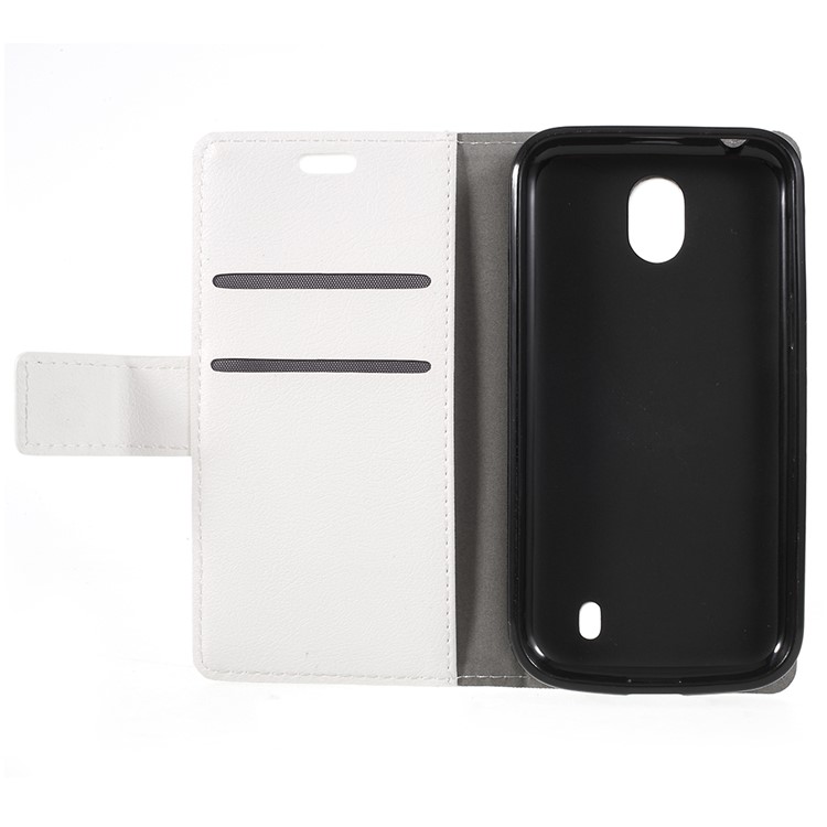 For Nokia 1 PU Leather Wallet Protective Folio Mobile Case Cover - White-6