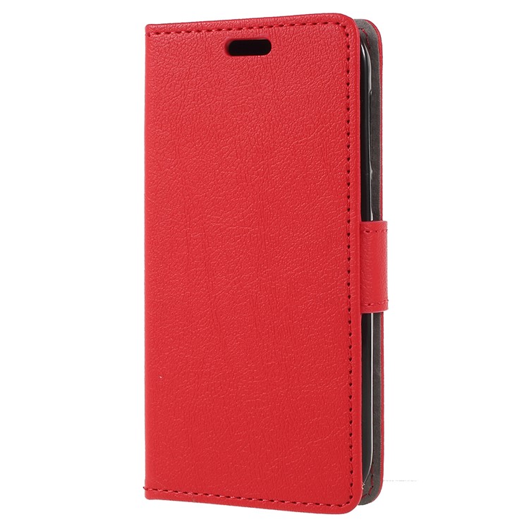 PU Leather Wallet Protective Flip Phone Cover with Stand for Nokia 1 - Red-2