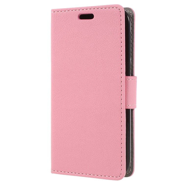 Wallet PU Leather Protective Mobile Phone Case Shell with Stand for Nokia 1 - Pink-2