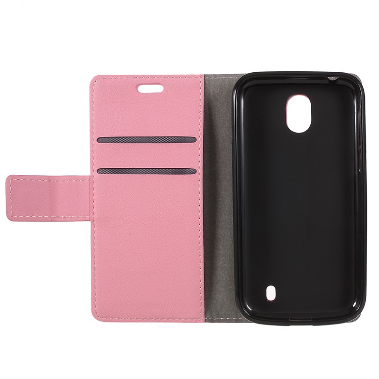 Wallet PU Leather Protective Mobile Phone Case Shell with Stand for Nokia 1 - Pink-6