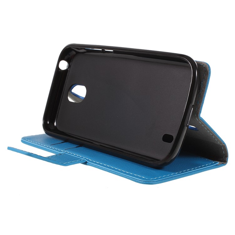 PU Leather Wallet Folio Accessory Cover with Stand for Nokia 1 - Blue-4