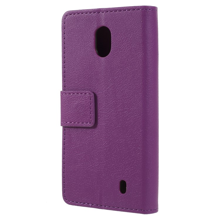 PU Leather Stand Wallet Phone Magnetic Folio Cover for Nokia 1 - Purple-3
