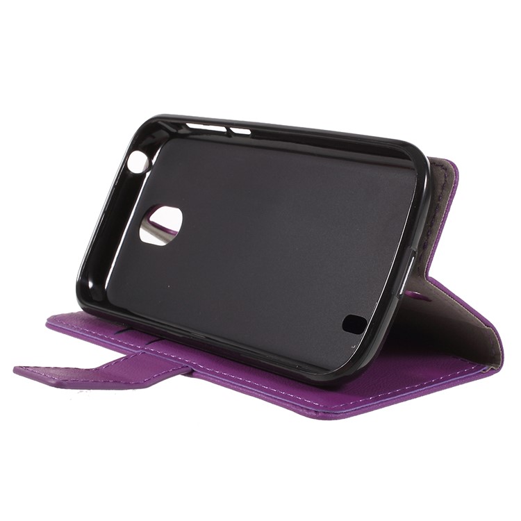 PU Leather Stand Wallet Phone Magnetic Folio Cover for Nokia 1 - Purple-4