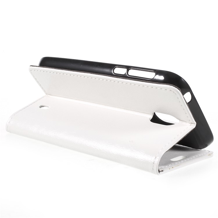 Crazy Horse Wallet Leather Stand Cover for Nokia 1 - White-5