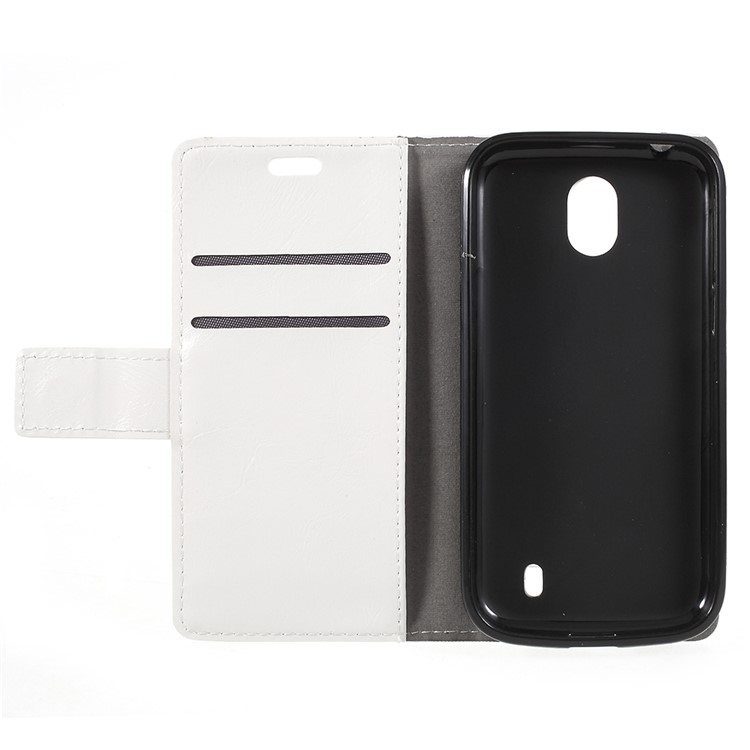Crazy Horse Wallet Leather Stand Cover for Nokia 1 - White-6
