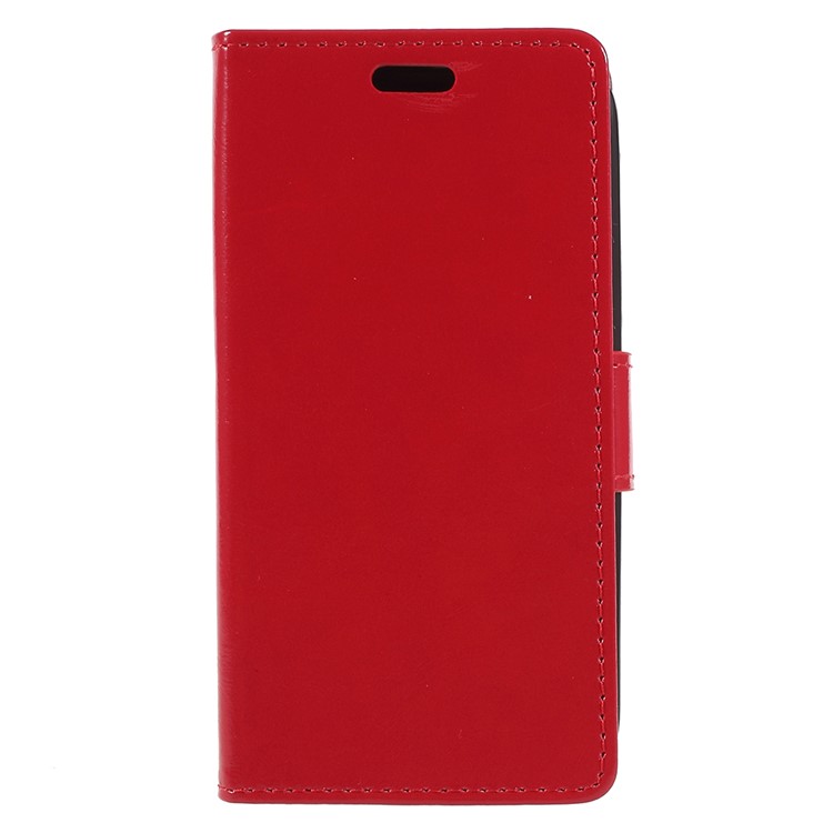 Crazy Horse Leather Wallet Case for Nokia 1 - Red-1