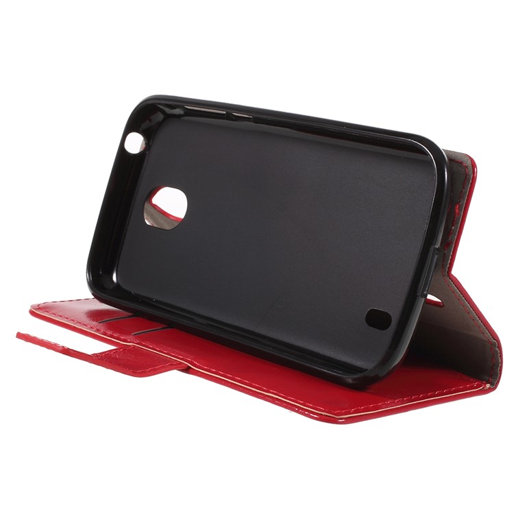 Crazy Horse Leather Wallet Case for Nokia 1 - Red-4