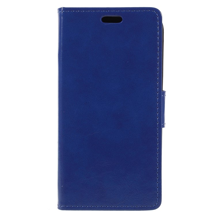Crazy Horse Cell Phone Leather Stand Case for Nokia 1 - Blue-1