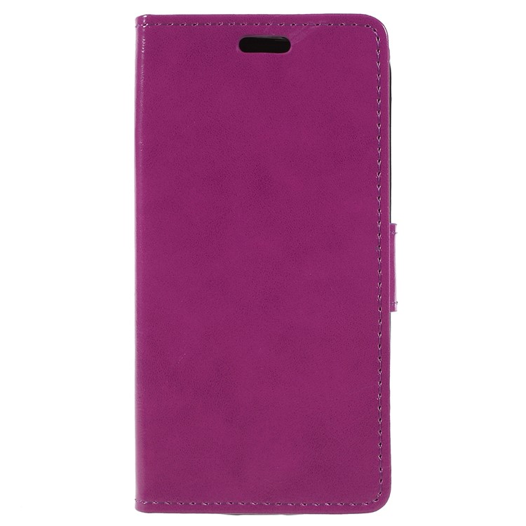 Crazy Horse Wallet Leather Protection Case for Nokia 1 - Purple-1