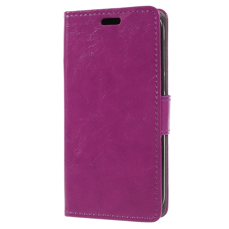 Crazy Horse Wallet Leather Protection Case for Nokia 1 - Purple-2