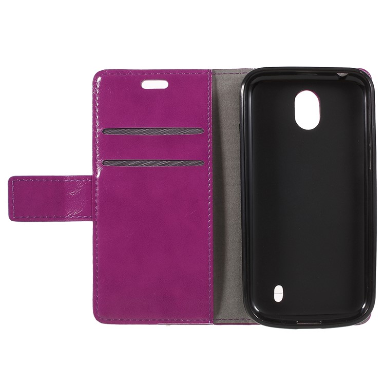 Crazy Horse Wallet Leather Protection Case for Nokia 1 - Purple-6