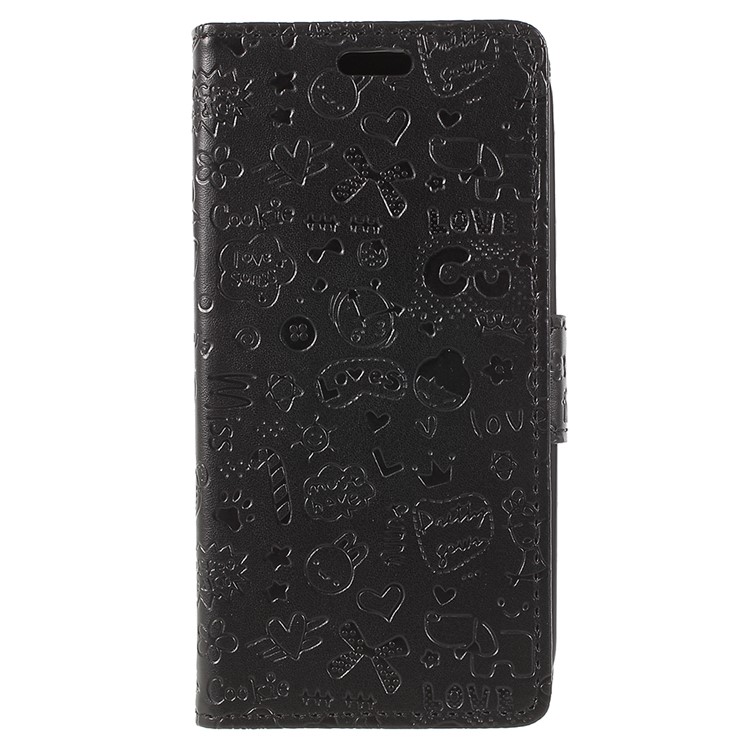 Cartoon Graffiti PU Leather Wallet Stand Mobile Phone Case for Nokia 1 - Black-3