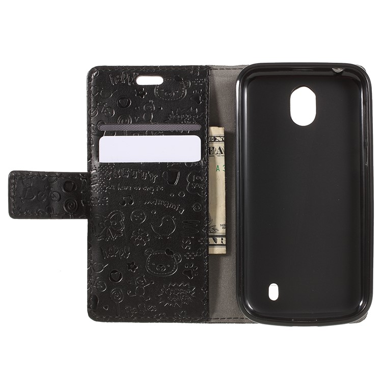 Cartoon Graffiti PU Leather Wallet Stand Mobile Phone Case for Nokia 1 - Black-6
