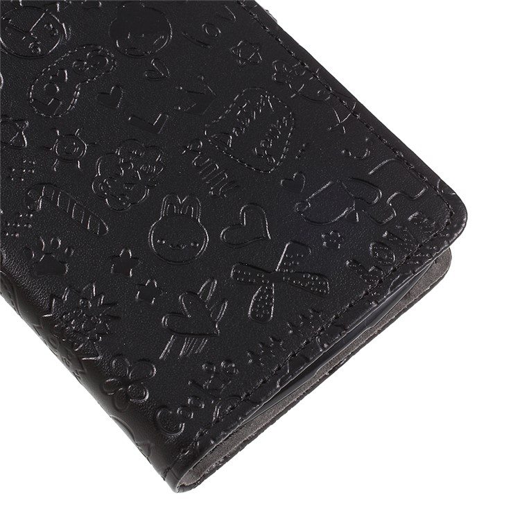 Cartoon Graffiti PU Leather Wallet Stand Mobile Phone Case for Nokia 1 - Black-7