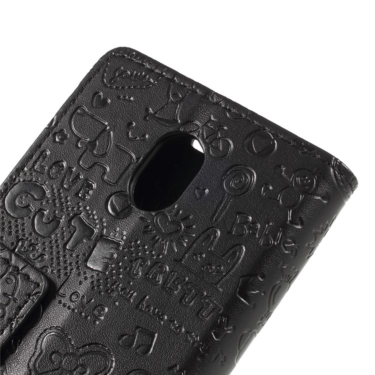 Cartoon Graffiti PU Leather Wallet Stand Mobile Phone Case for Nokia 1 - Black-8