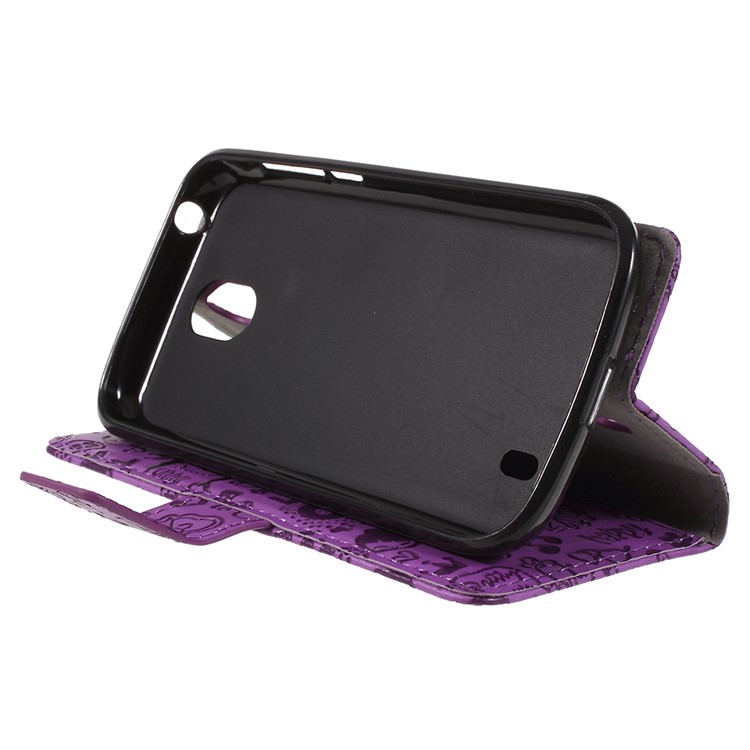 Cartoon Graffiti PU Leather Magnetic Wallet Cover Shell for Nokia 1 - Purple-4