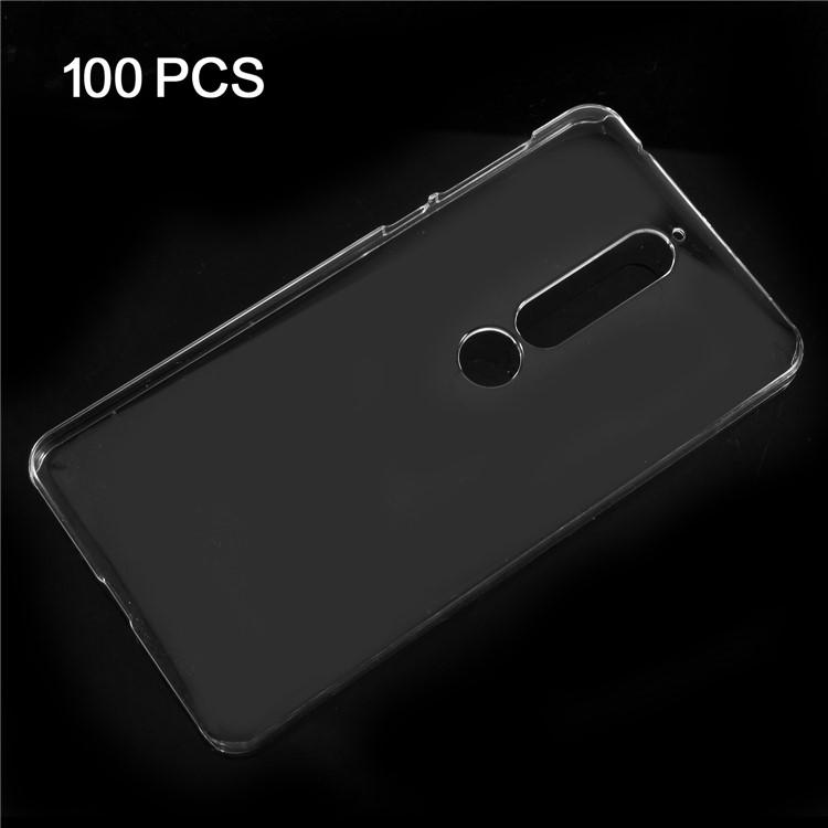 100Pcs/Set Crystal Clear Hard Plastic Protector Cover for Nokia 6.1 (5.5-inch)-1