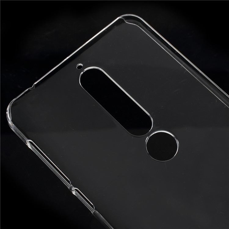 100Pcs/Set Crystal Clear Hard Plastic Protector Cover for Nokia 6.1 (5.5-inch)-3