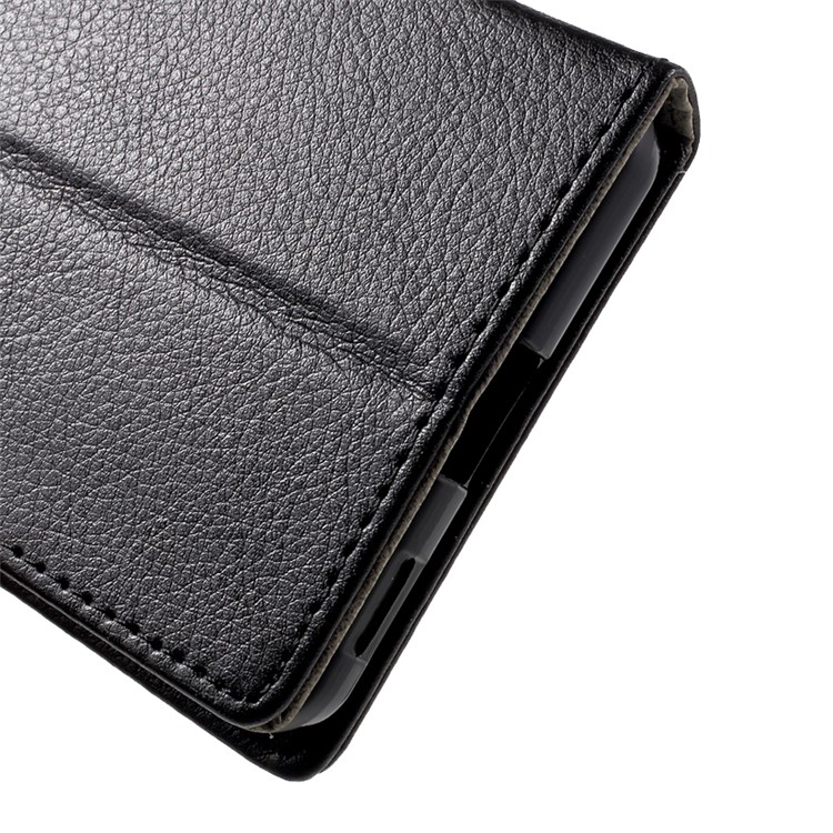 For Nokia 6 Litchi Texture Wallet Leather Case Phone Accessory - Black-10