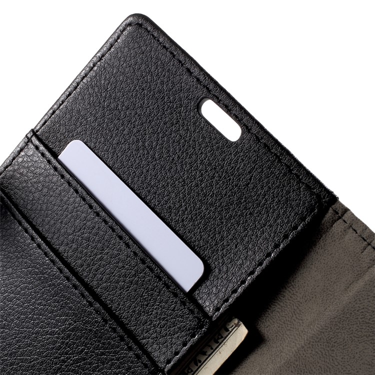 For Nokia 6 Litchi Texture Wallet Leather Case Phone Accessory - Black-7