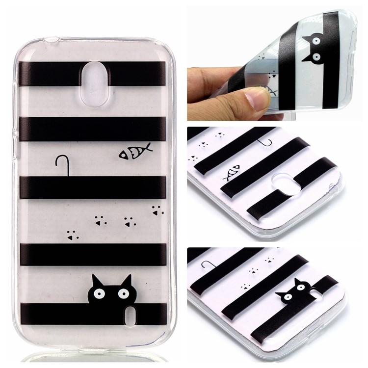 Pattern Printing TPU Case for Nokia 1 - Stripes Pattern-1