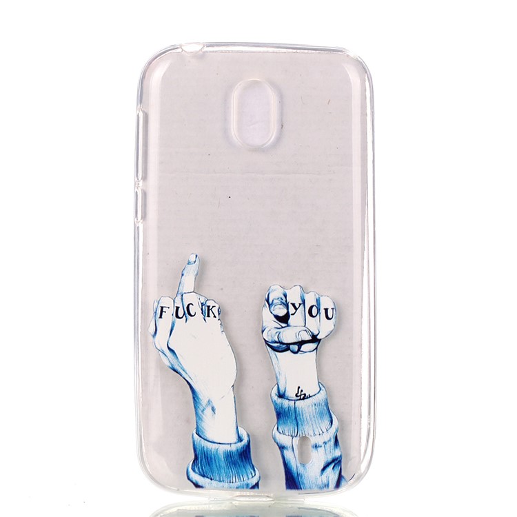 Pattern Printing TPU Shell Cover Case for Nokia 1 - FUCK Pattern-2