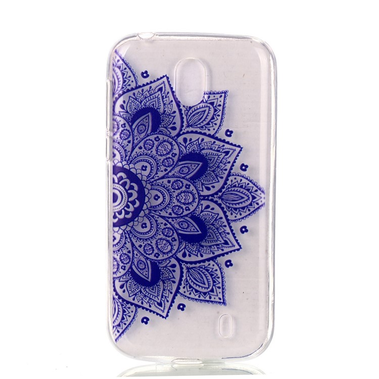 Pattern Printing TPU Protection Case for Nokia 1 - Purple Flowers-2