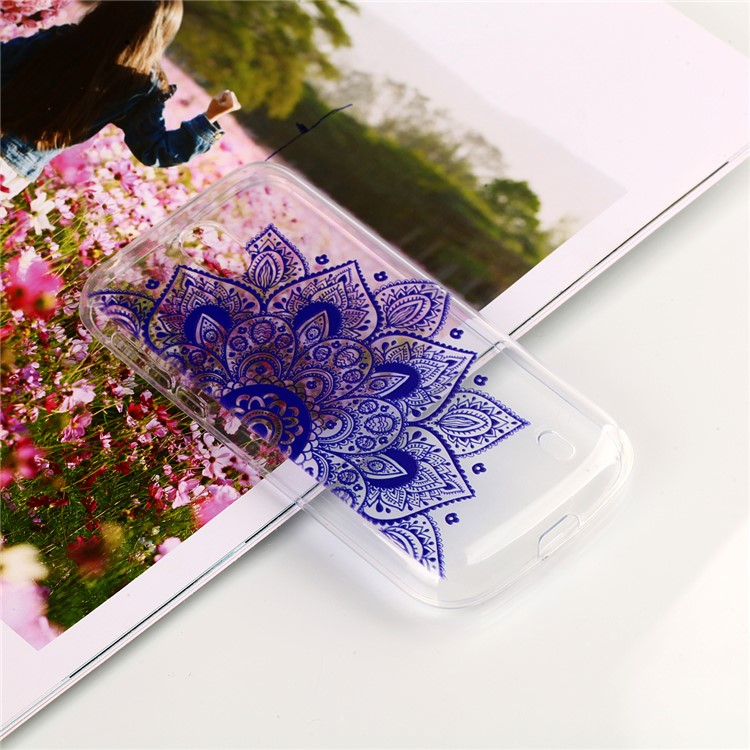 Pattern Printing TPU Protection Case for Nokia 1 - Purple Flowers-5