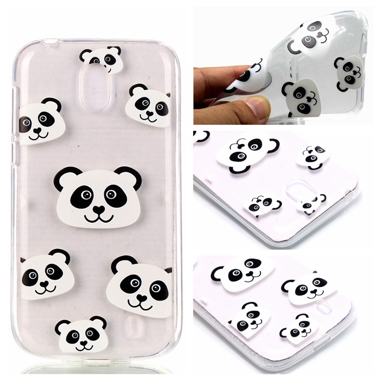 Pattern Printing TPU Soft Case for Nokia 1 - Panda Pattern-1