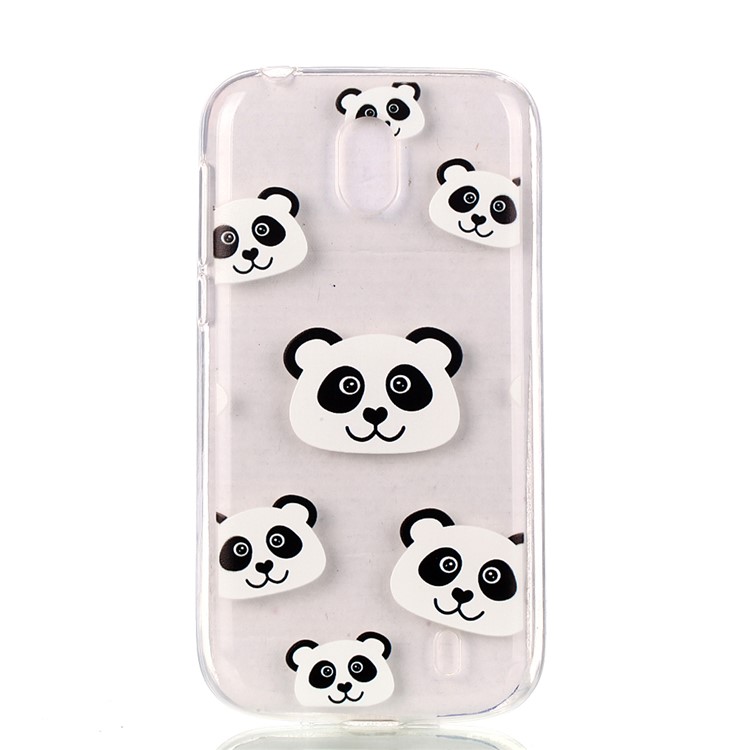 Pattern Printing TPU Soft Case for Nokia 1 - Panda Pattern-2