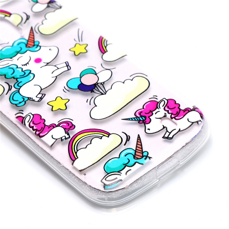 Pattern Printing TPU Flexible Case for Nokia 1 - Cloud and Unicorn-3