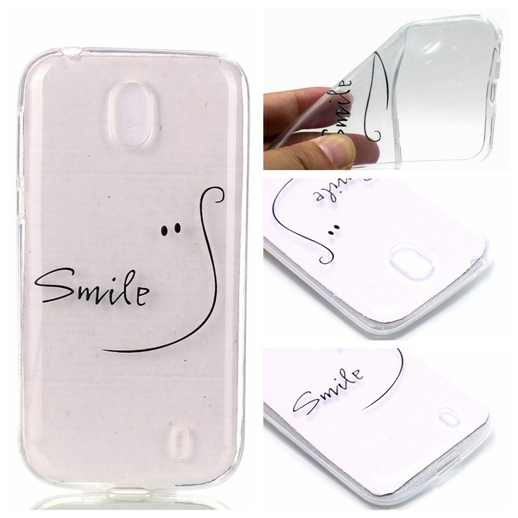 Pattern Printing TPU Phone Shell Case for Nokia 1 - SMILE Pattern-1