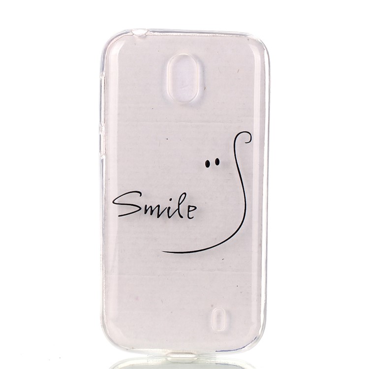 Pattern Printing TPU Phone Shell Case for Nokia 1 - SMILE Pattern-2