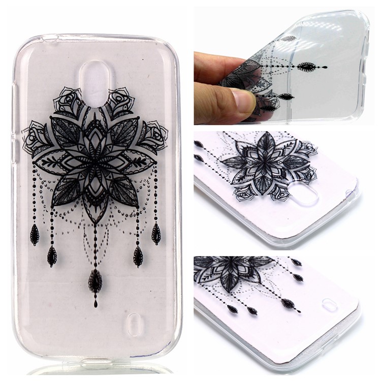 Pattern Printing TPU Case Cover Shell for Nokia 1 - Flower Pattern-1