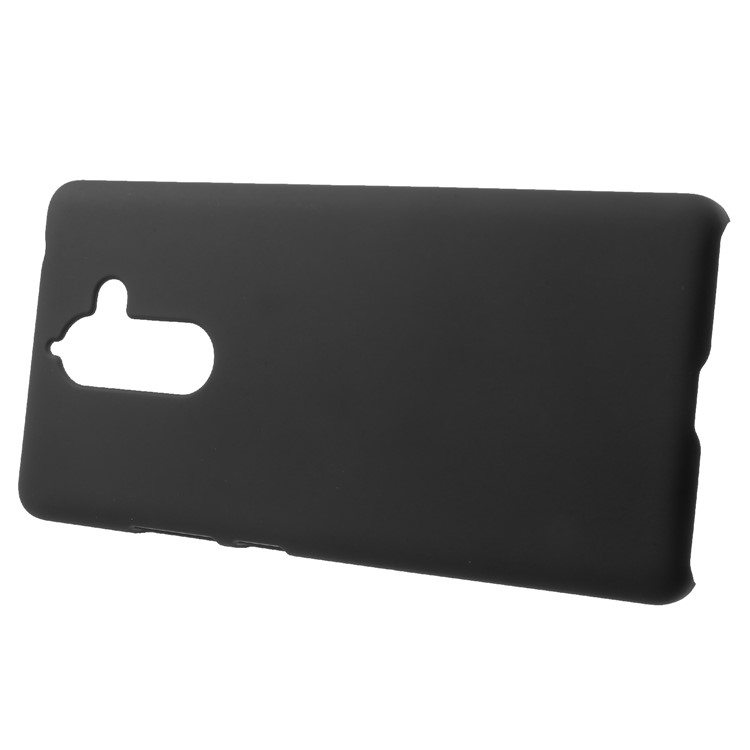 Rubberized PC Hard Phone Cover Shell for Nokia 7 plus - Black-2