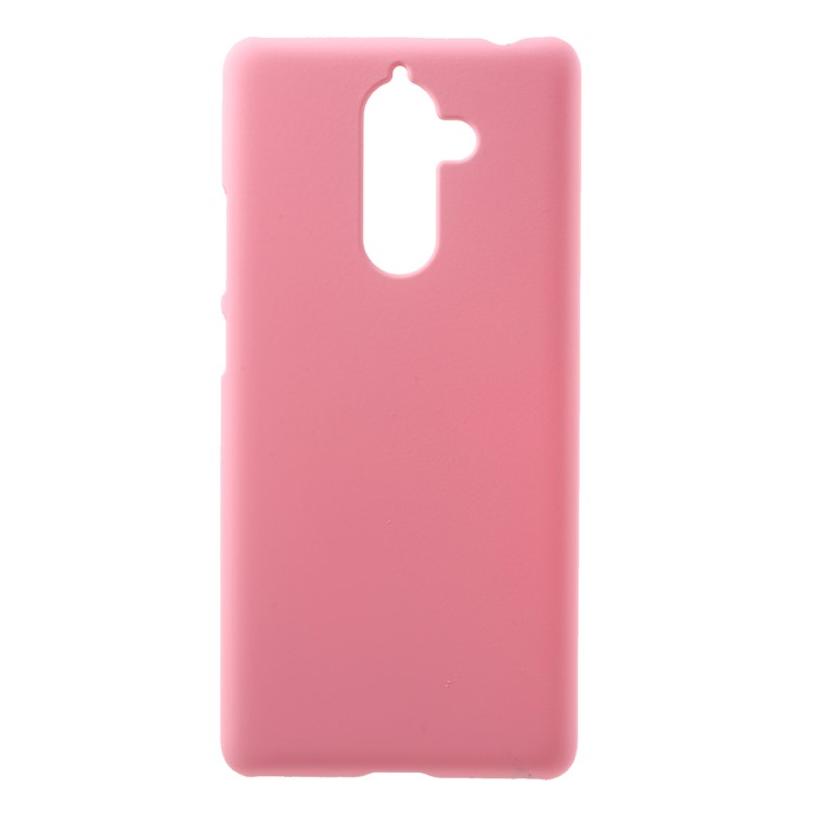 For Nokia 7 plus Rubberized PC Hard Protective Back Case - Pink-1