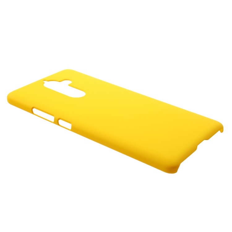 Rubberized PC Hard Phone Cover Shell for Nokia 7 plus - Yellow-2