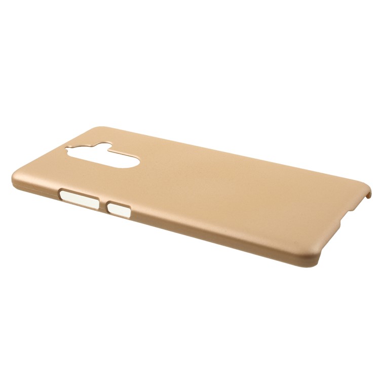 Rubberized PC Hard Cellphone Back Case for Nokia 7 plus - Gold-3