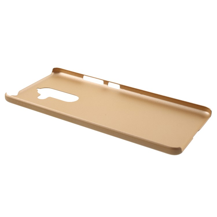 Rubberized PC Hard Cellphone Back Case for Nokia 7 plus - Gold-4